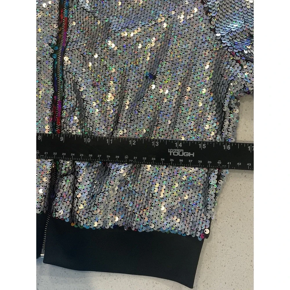 URBAN GROOVE HIP HOP COSTUME SILVER SEQUIN Girls SIZE XL 14 16 Dance X-Large‎
